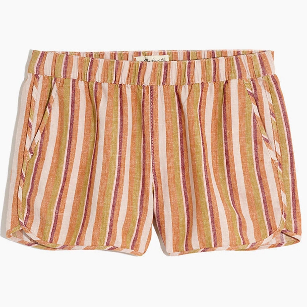 NWT Madewell Linen-Cotton Pull-On Shorts